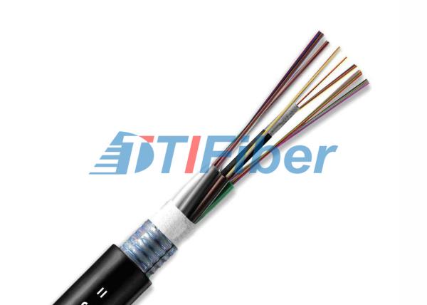 Outdoor Underground 2 Core Black Direct Buried Bending Resistance Fiber Optic Wire