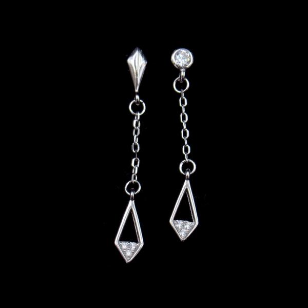 Ladies 925 Sterling Silver Hoop Earrings , Lightweight Silver Wedding Earrings