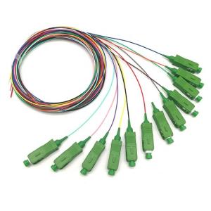 12 tranças da fibra do único modo do PVC 0.9mm do SC APC G657D das cores do n
