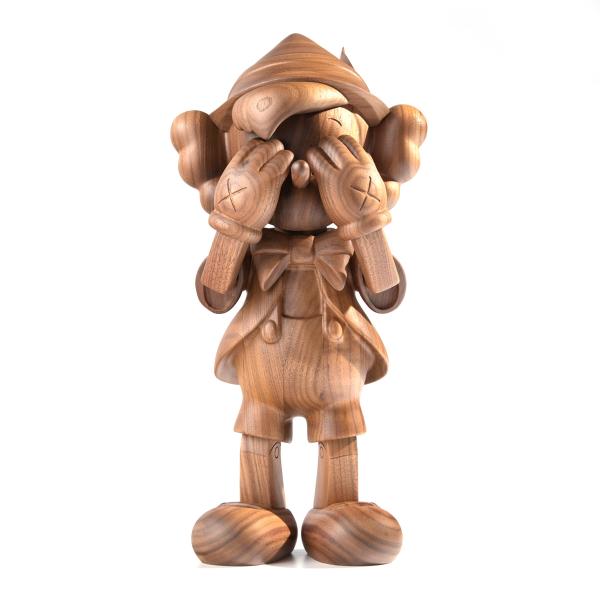 Floor Standing Large Wooden Pinocchio For Exhibition Sculpture