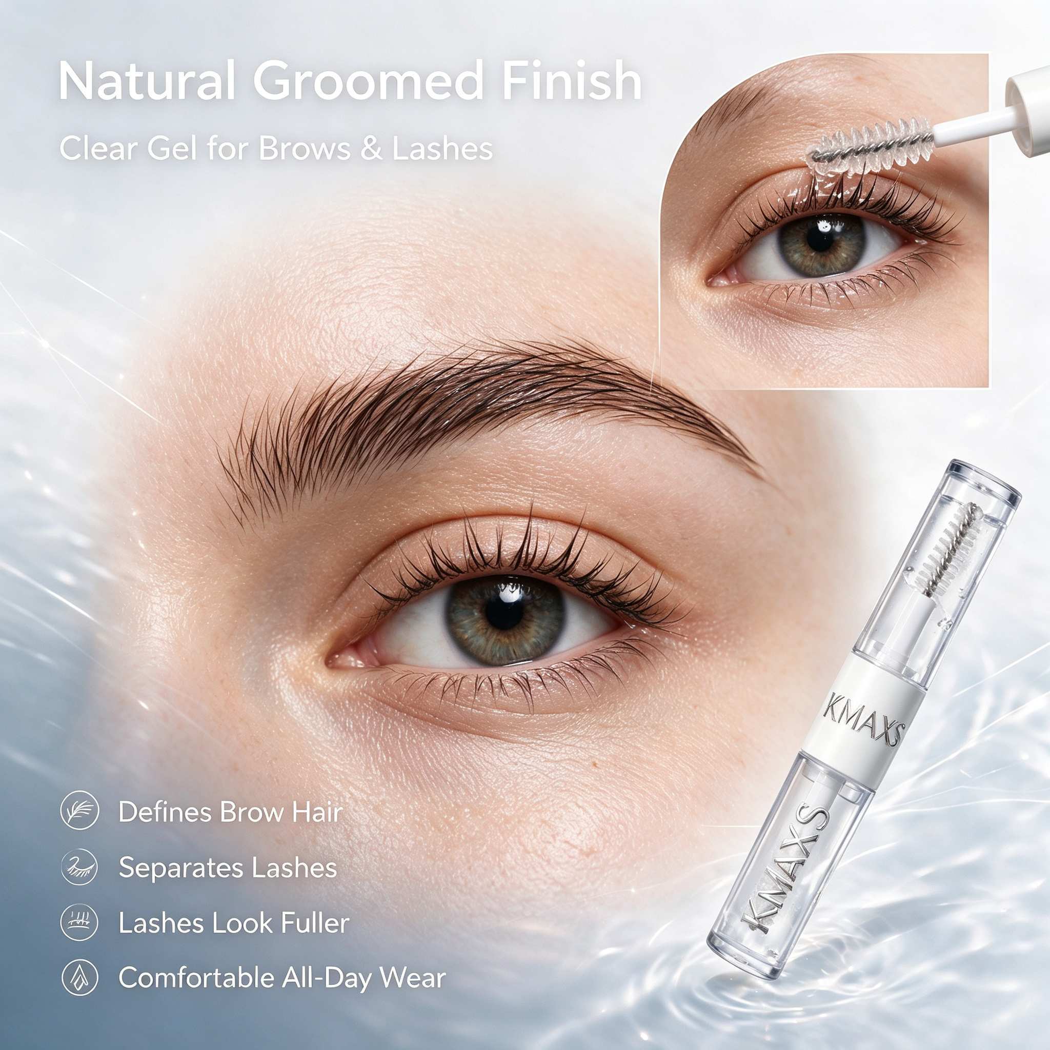 Clear Brow Lash Mascara Gel Long Lasting Conditioning Dual Sided 25ml 2 Pack