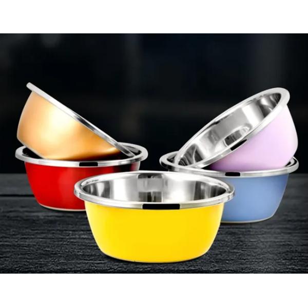 Двухстенная металлическая миска для супа из нержавеющей стали 304