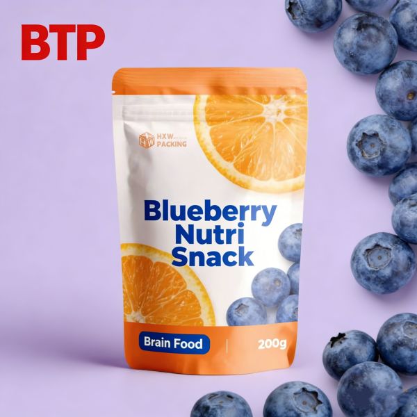 MOQ 100pcs Snack Stand up Pouch Food Grade Resealable Zipper Bag Smell Proof Custom Logo for Vitamin-Rich Fruit Snack Packaging