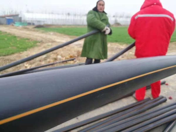 ISO 4427  PE 100 Orange Hdpe Gas Line , Hdpe Plastic Pipe For Water Supply