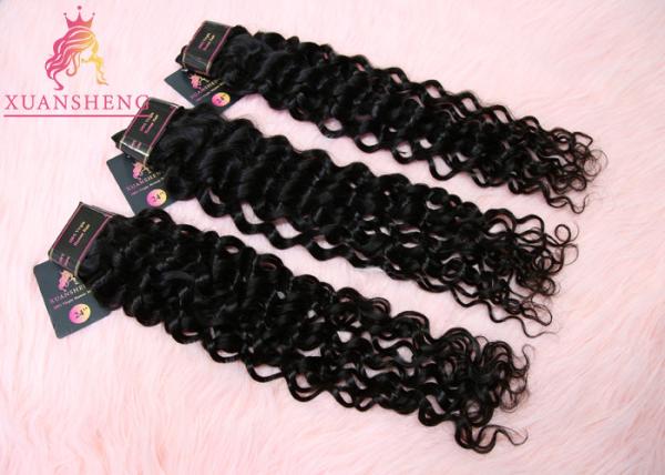 Natural Color Grade 10A Virgin Indian Hair Weave , Italian Curly Indian Virgin Hair