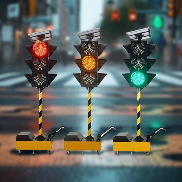 Wholesale Customized Movable Solar Red Green Traffic Light Solar Temporary Traffic Signal Light WithTouch Screen