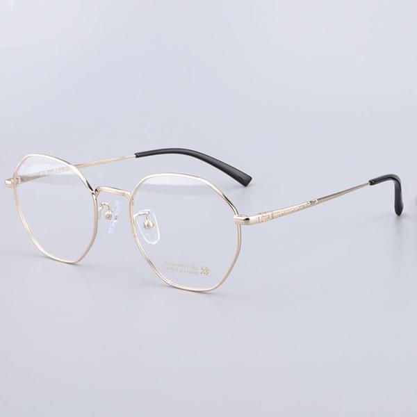 Fashion Men Women Titanium Optical Frame Geometric Eyeglasses