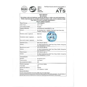 Guangzhou Serui Battery Technology Co,.Ltd Сертификации