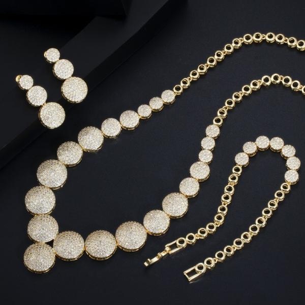 Luxury Jewelry Full Crystal Cuban Chain Bracelet Necklace Hiphop CZ Jewelry Chain Necklace Bracelet Earring jewelry sets