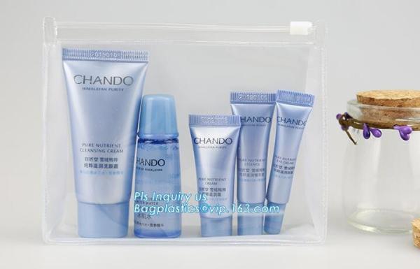 Promotion 25s heat seal clear transparent pvc cosmetic bag plastic bag, lady custom cosmetic bag travel makeup beauty ba