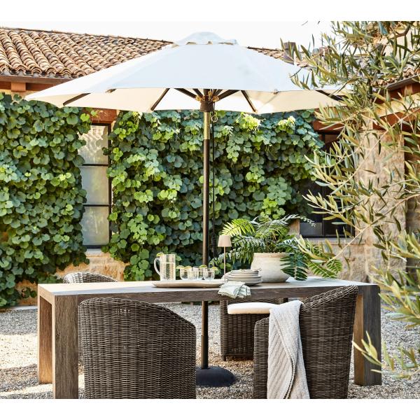 Aluminum Frame Tilt Sun Shade for Garden Restaurant AJUNION 9ft Round Patio Umbrella