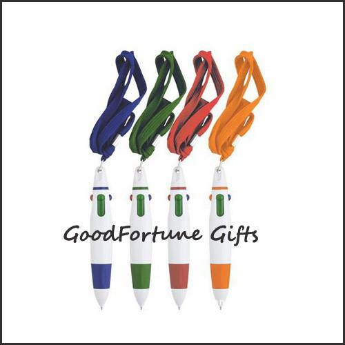 Versatile Custom Ballpoint Pen Retractable Lanyard Pen For Trade Shows