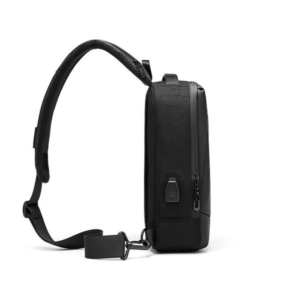 Black Gray 5L Shoulder Crossbody Mens Chest Sling Bag 0.53KG