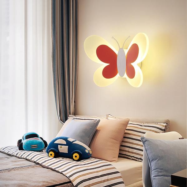Cartoon Cute Blue Pink Butterfly Wall Lamp Creative Wall Mount LED Light（WH-OR-139)