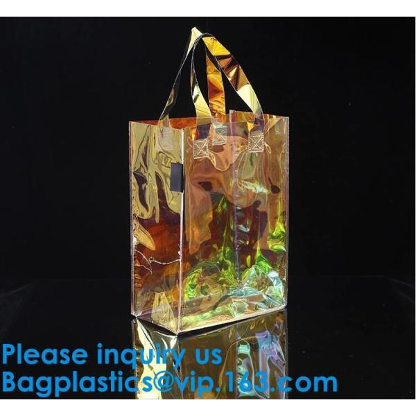 Laser PVC Tote Shopping Bag Promotional Custom Waterproof Transparent Pvc Beach Bag Sets Shopping Online Women Hand Bag