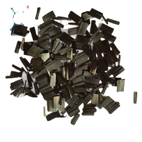 Enhanced modified plastic conductive bundled chopped carbon fibers 1-30mm PU polyurethane coated chopped carbon fibers