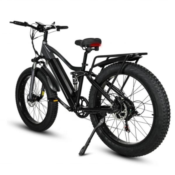Fat Tire Electric Mountain Bikes For Adults 26 Inch 750W Motor 17Ah Lithium Battery