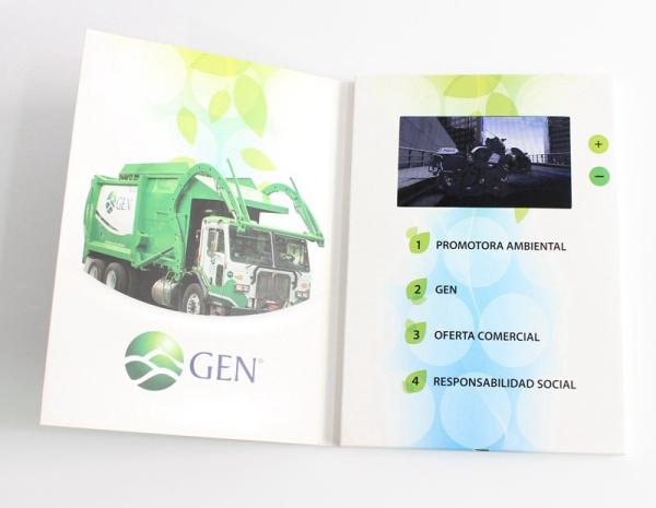 7 inch TFT screen promotional Video Brochure Card , lcd brochureswith USB port