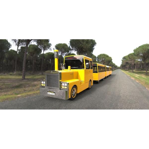 Поезд 42 человеков электрический Trackless с мотором DC для спортивной площадки парка атракционов