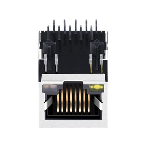 Diodo emissor de luz magnético de w do soquete da entrada R45 1000Base-T de RJLBG-014TA1 Horizental