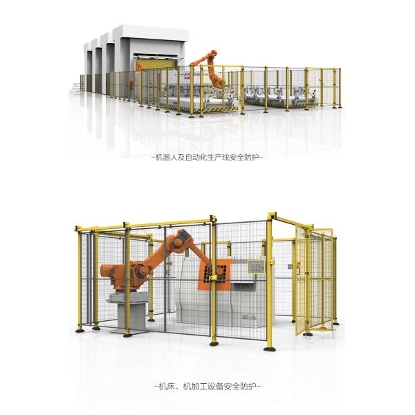 Easily Assembled Robot Safety Fence For Machinery Protection Factory Use