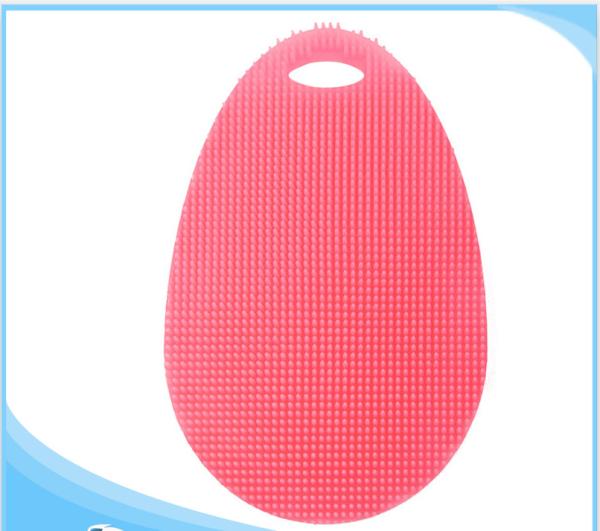 Oval Shape Silicone Mold Tools , Silicone Kitchen Tools Multifunctional Dishwashing Brush