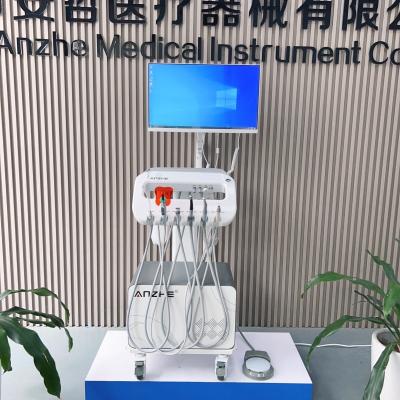 Conjunto completo Banco de Trabalho Dental Portátil Clínica Dental Móvel Carrinho de Tratamento Dental Cirúrgico Com Câmera Oral