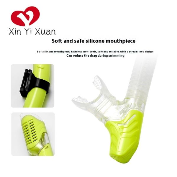Snorkel Set Adults Snorkeling Gear Anti-Fog Panoramic View Swim Mask Dry Top Snorkel Kit with Carry Bag for Snorkeling Scuba Diving Swimming Travel