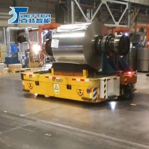 Chariot de transfert électrique sans rail à haute capacité pour l'industrie métallurgique avec systèmes d'entraînement spécialisés