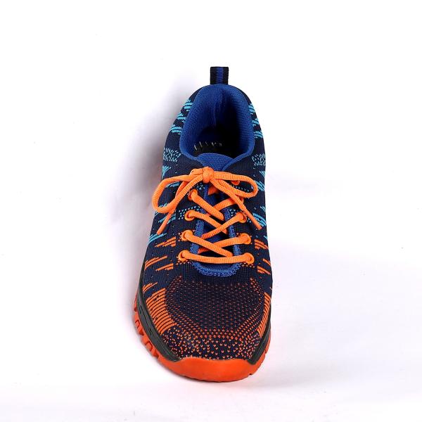 Construction Work Fly Knit Safety Shoes With Rubber Outsole Steel Toe And Steel Plate