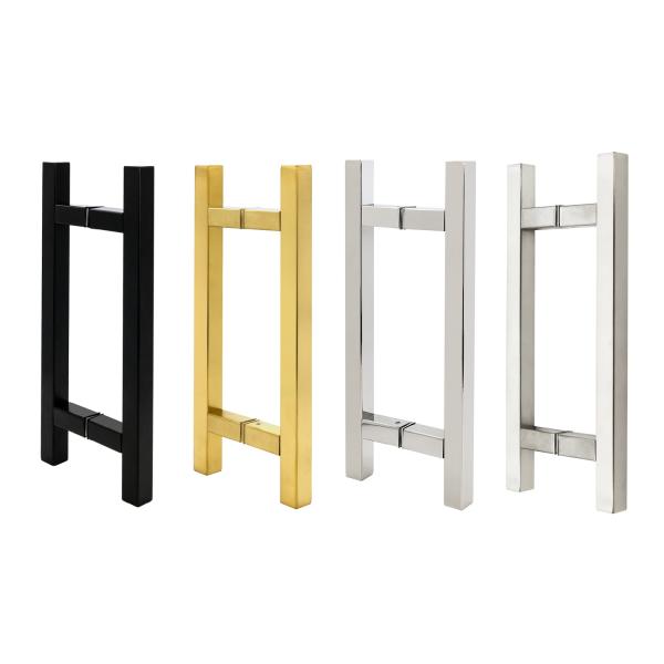 Luxury Brushed Stainless Steel 304 Gold Shower Door Pull Handles 6-14mm Толщина стекла