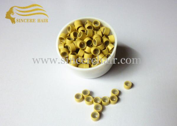 Hair Extension Accessories Micro Links with Silicon For Sale, Blonde Micro Ring for Stick Hair Extensions for Sale