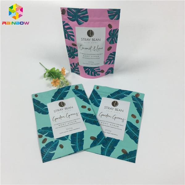High Barrier Aluminum Foil Custom Printed Snack Bags For Sea Salt / Body Scrub