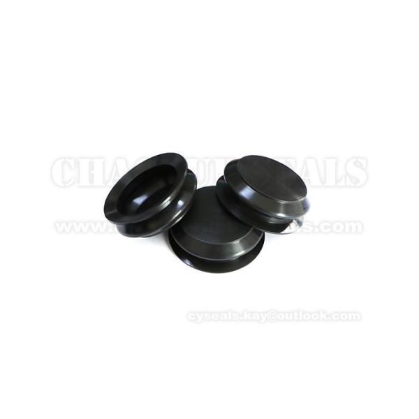 Black Nitrile NBR Rubber End Caps Oil Resistance Diameter 90mm Height 30mm