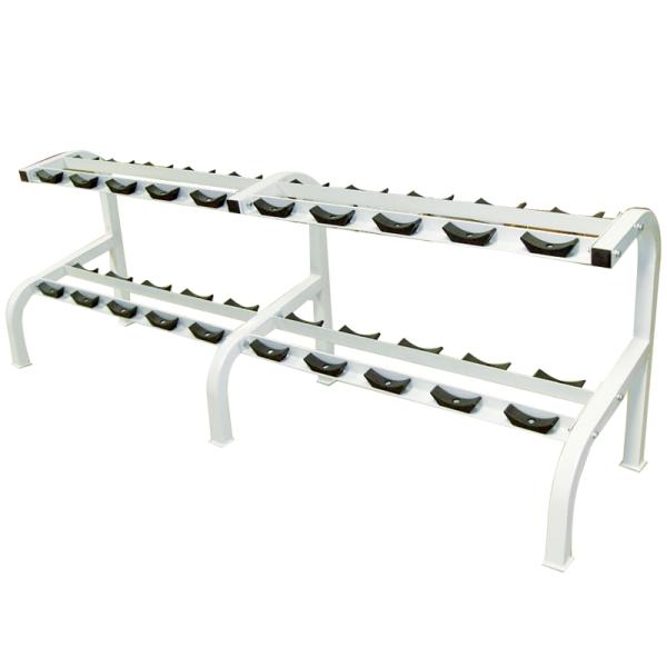 Commercial Weight Lifting Dumbbell 3 Tier Vertical Bar Rack Custom Logo
