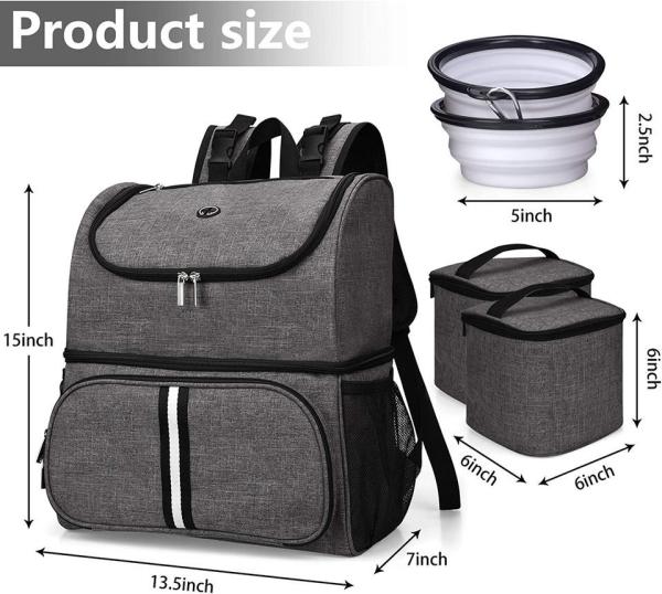 Pet Travel Bag For Dog Cat Weekend Tote Organizer Bag For Dogs Travel Food Carriers Bag