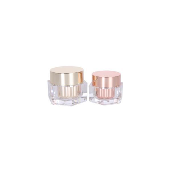 Упаковка Skincare Cosemtic опарника сливк бутылки 30-50g лосьона полигона 30-50-100ml цвета градиента акриловая