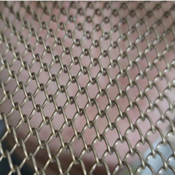 Architectural Spiral Wire For Restaurant Metal Stainless Steel Flat Decorative Link Curtain