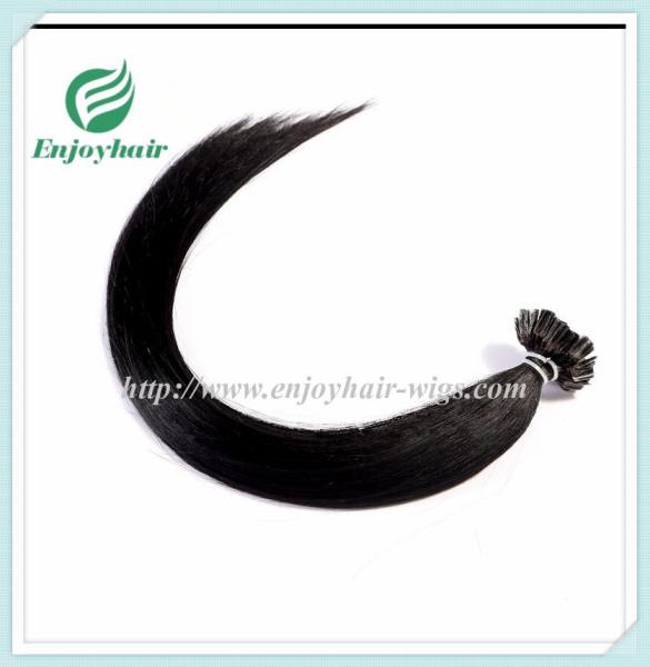 Nail U-Tip Hair 10-28 100s/pack 1# color Straight Human Hair Brazilian hair extension