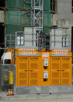 Módulo amarelo da cremalheira da grua 8 do terreno de construção da cor com os motores do controle de frequência