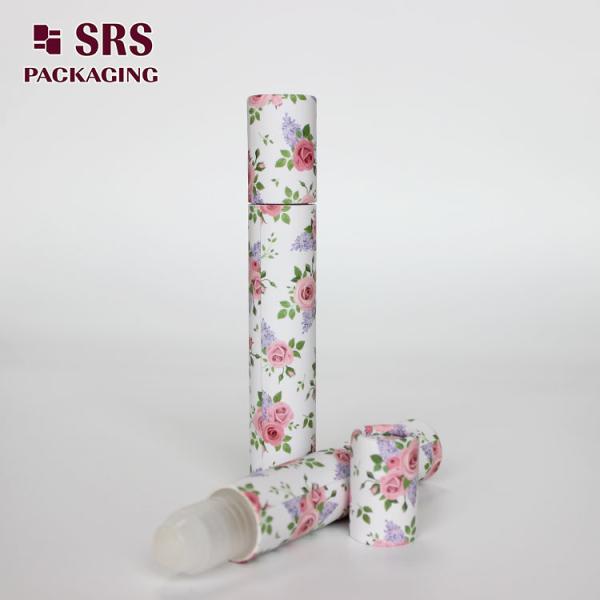 SRS empty cosmetic 15ml plastic roll on bottle with paper packaging