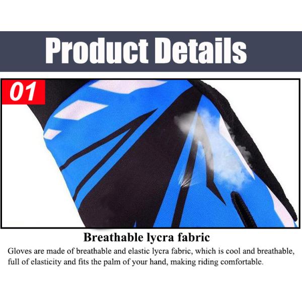 Unisex Print Pattern Touch Screen Breathable Water Proof Hand Gloves for Bike Motorcycle Racing