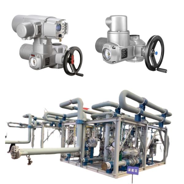 Gas and Oil Skid System Use AUMA SA 07.2 to 16.2 SAREx 25.1 to 40.1 Multi-Turn Actuator In Stock