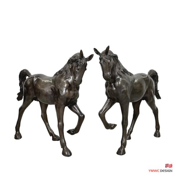 Customer Logo Custom Life-Size Bronze Horse Sculpture for Metal Animal Statues