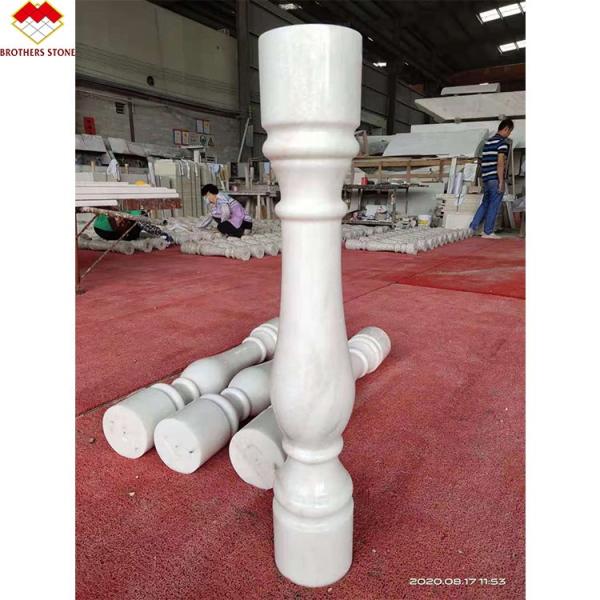 FOB/CNF Delivery Terms White Marble Handrail Porch Balcony Railing Balustrade for Villa
