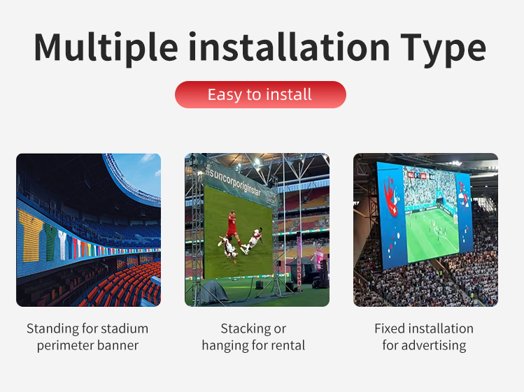 Stadium Led Screen P5 Outdoor Sports Customized Size Soccer Football Stadium Led Advertising Panel Led Display Screen Perimeter Board