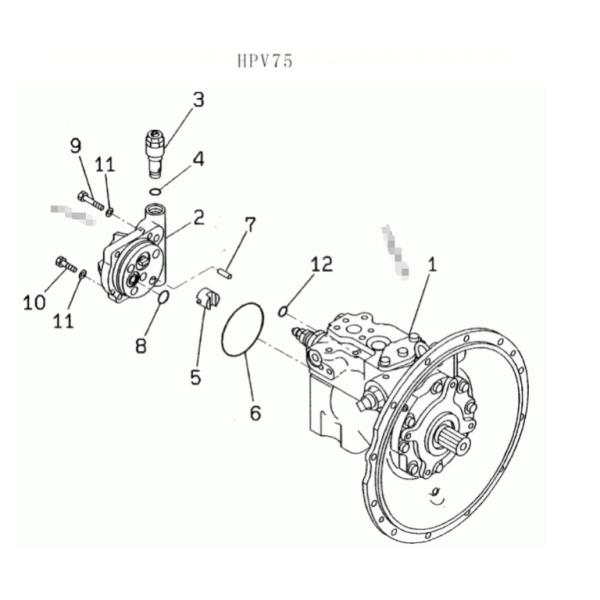 HPV75 Piston Pump Spare Parts 708-1W-00042 For PC60-7 Excavator