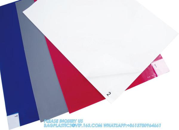 Sticky Mats For Cleanrooms, Walk Off Tacky Mats For Construction Home Pets Warehouse Garage 24X36 Blue