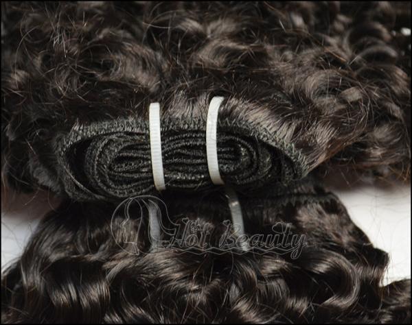 Kinky Curly Indian Virgin Hair Extensions Tangle - Free 14 Inch AAAAA Grade