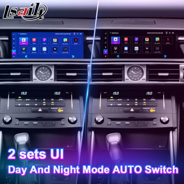 Lsailt 10.25 Inch Android Carplay Multimedia Screen for 2013-2020 Lexus IS Knob IS250 IS200t IS300 IS300h IS350